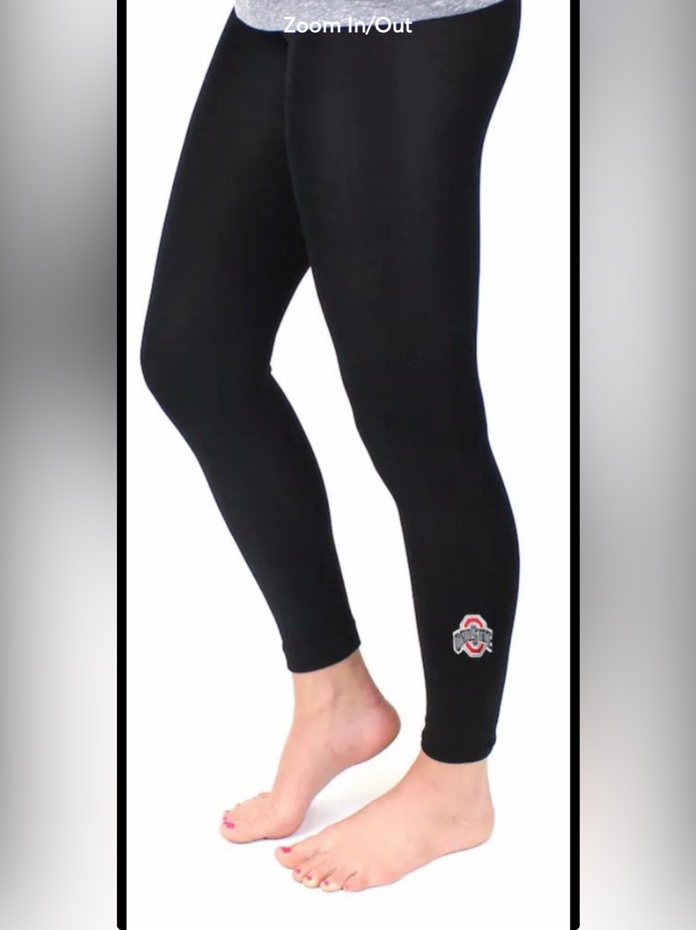Women's ZooZatz Black Ohio State Buckeyes Fleece Leggings